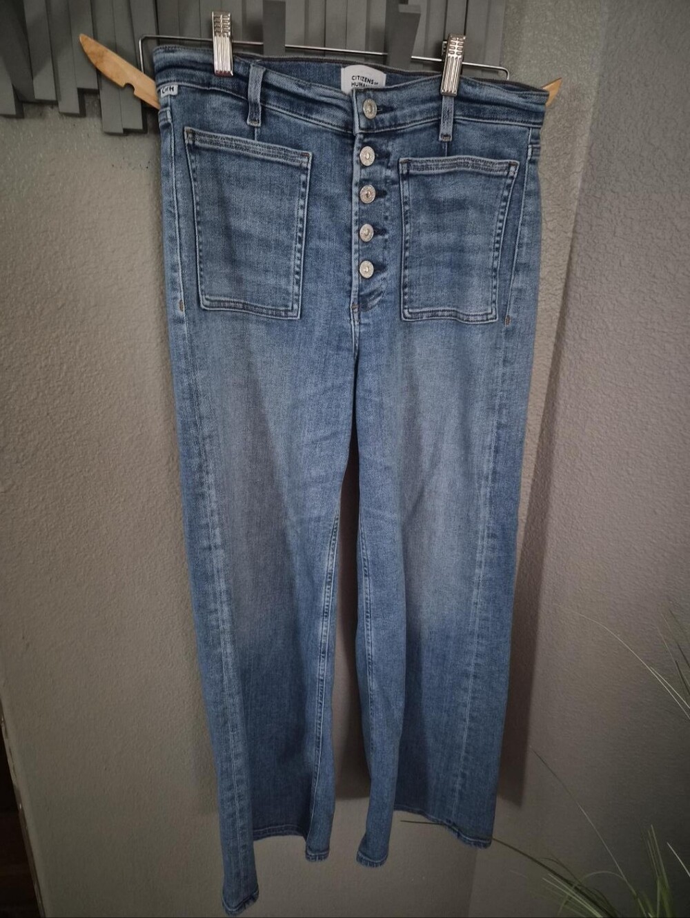 Citizens of Humanity Lyra Patch Pocket High Rise Wide Leg Jeans